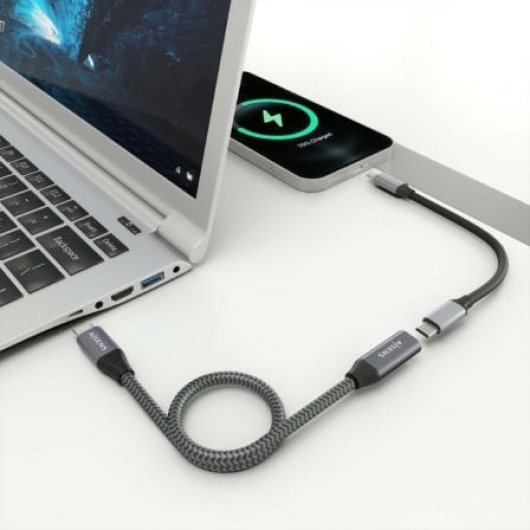 Cable USB-C AISENS USB 3.2 Gen2x2 20Gbps 8K@30Hz 5A 100W 2m Gris
