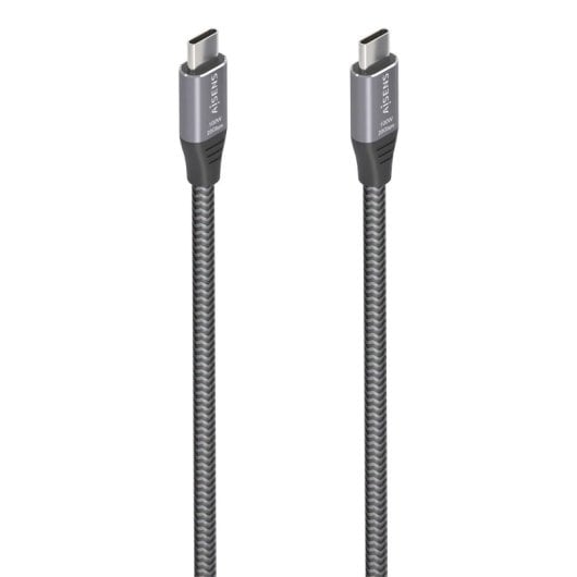 Cable USB-C AISENS A107-0875 3m 20Gbps 100W Aluminio Gris
