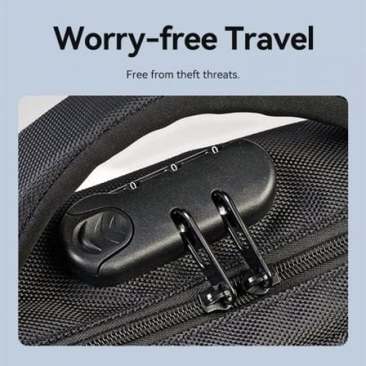 Mochila Vention KRKB0 para portátil 17? USB impermeable antirrobo negra 20L
