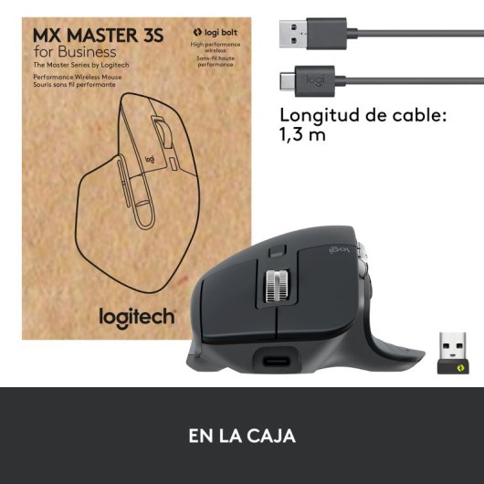 Logitech Mx Master 3s kabellose Maus mit Darkfield-Technologie für maximale Präzision. 7 programmierbare Tasten, Bluetooth-Konnektivität und wiederaufladbarer Akku.