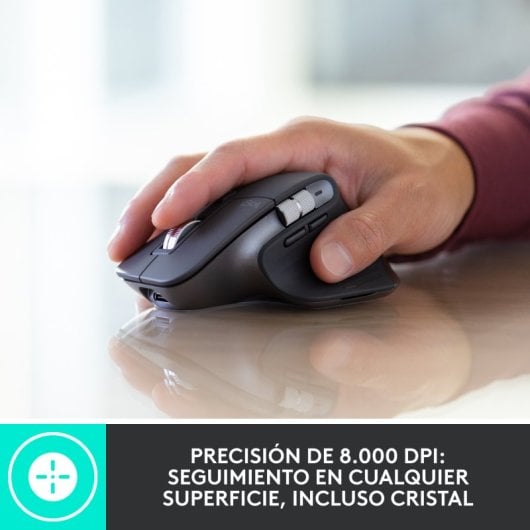 Logitech Mx Master 3s kabellose Maus mit Darkfield-Technologie für maximale Präzision. 7 programmierbare Tasten, Bluetooth-Konnektivität und wiederaufladbarer Akku.