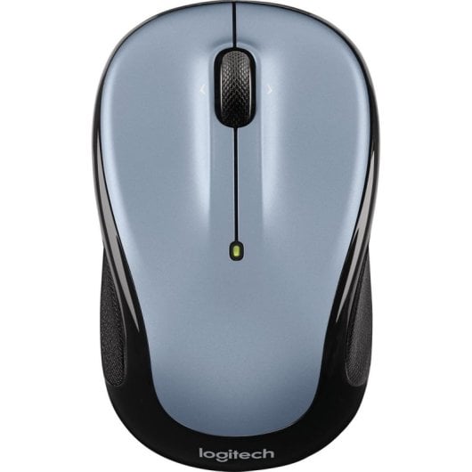 Ratón Logitech inalámbrico 1000 DPI ambidiestro óptico 3 botones plata/negro