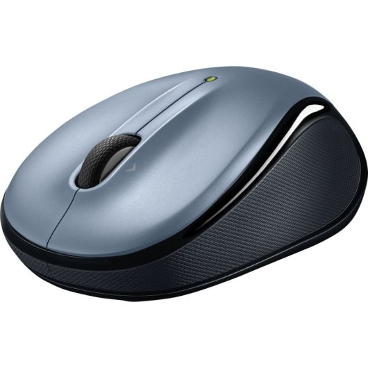 Ratón Logitech inalámbrico 1000 DPI ambidiestro óptico 3 botones plata/negro