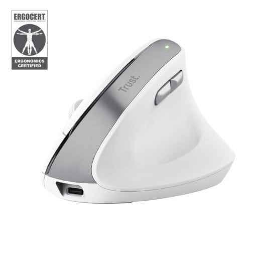 Trust Bayo II Rato Vertical Sem Fios 2400 DPI com Bateria Recarregável Branco