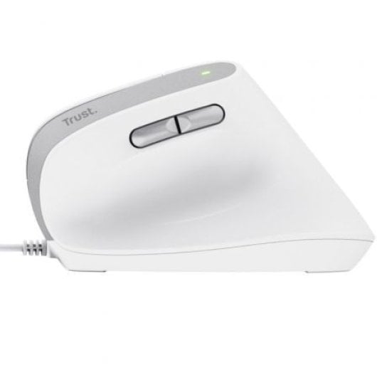 Ratón Trust con cable 2400 DPI vertical ergonómico clics silenciosos 6 botones blanco