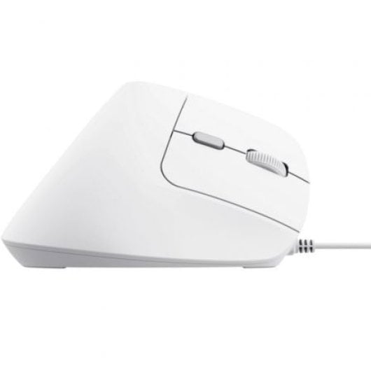 Ratón Trust con cable 2400 DPI vertical ergonómico clics silenciosos 6 botones blanco
