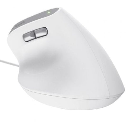 Ratón Trust con cable 2400 DPI vertical ergonómico clics silenciosos 6 botones blanco