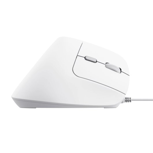 Ratón Trust Bayo II con cable 2400 DPI vertical ergonómico clics silenciosos 6 botones blanco