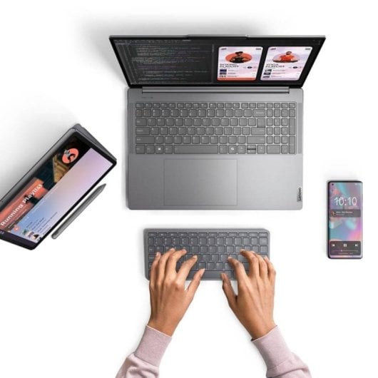 Lenovo Multi-Device Tab Luna Layout PT-PT Tastiera a membrana Bluetooth USB-C 3 dispositivi 12 tasti di scelta rapida