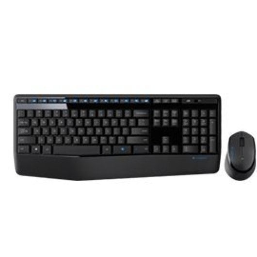 Logitech Mk345 Kabellose Tastatur – Ergonomische Rechtshänder-Tastatur, geräuschlose Tasten, Ziffernblock, inklusive Maus, 3 Jahre Garantie