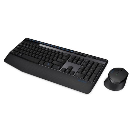 Logitech Mk345 Kabellose Tastatur – Ergonomische Rechtshänder-Tastatur, geräuschlose Tasten, Ziffernblock, inklusive Maus, 3 Jahre Garantie