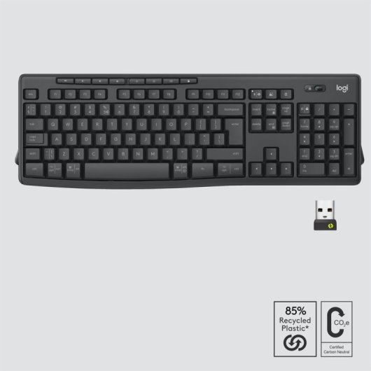 Conjunto sem fio Logitech Mk370 - mouse e teclado ergonômico Bluetooth empresarial - parafuso preto