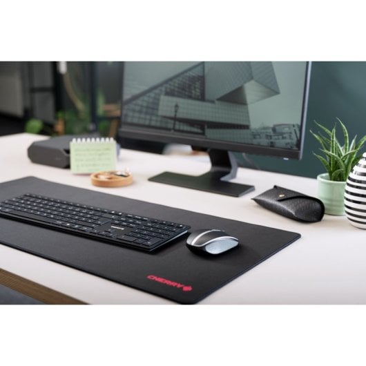 Cherry Kw 9100 Slim Ch Schwarze Tastatur – Elegantes und ansprechendes Design – Einstellbare Hintergrundbeleuchtung – USB- und Windows-Kompatibilität!