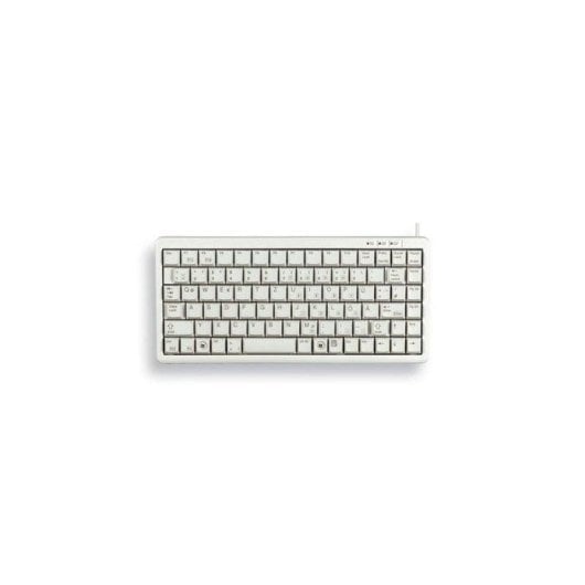 Teclado Cherry G84-4100 mecánico compacto USB layout US/EU gris alta durabilidad