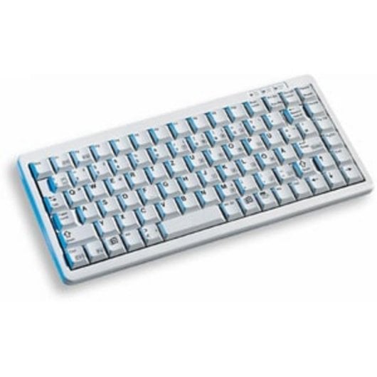 Teclado Cherry G84-4100 mecánico compacto USB layout US/EU gris alta durabilidad