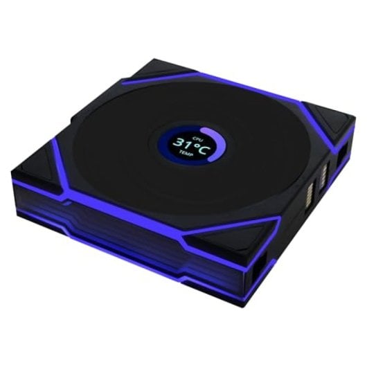 Ventilateur supplémentaire sans fil Lian-Li UNI FAN TL 120 mm ARGB PWM avec écran tactile LCD noir