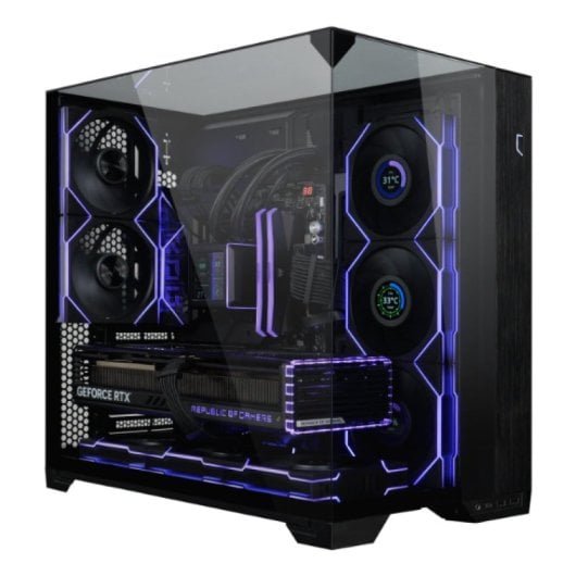 Ventilateur supplémentaire sans fil Lian-Li UNI FAN TL 120 mm ARGB PWM Reverse avec écran tactile LCD noir