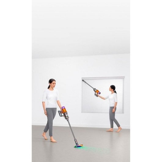 Aspirapolvere Dyson V12 Detect Slim Absolute senza fili, aspirazione avanzata, filtro HEPA, durata 60 minuti, laser