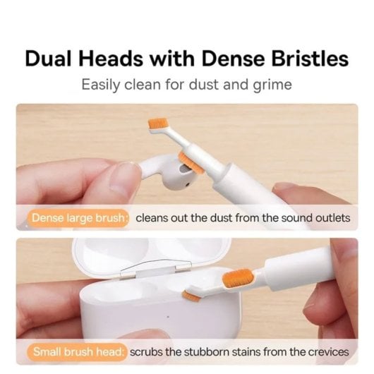 Cepillo de limpieza Baseus blanco multifunción para auriculares y accesorios electrónicos