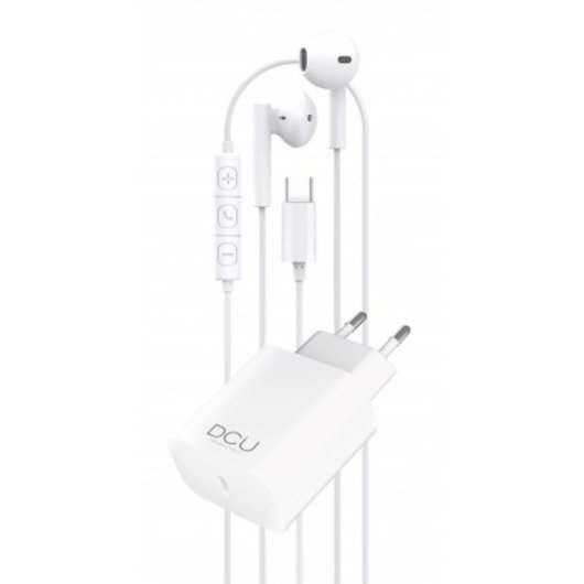 Auriculares DCU Tecnologic con cable USB-C con micrófono y cargador Power Delivery 20W