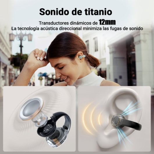 Edifier Audífonos Inalámbricos De Oído Abierto, 28 H Y Ip56, Color Verde