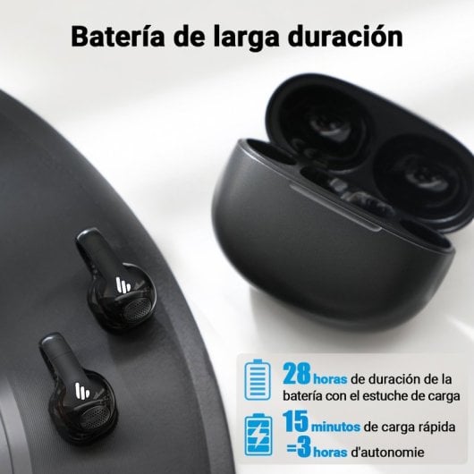 Edifier Audífonos Inalámbricos De Oído Abierto, 28 H Y Ip56, Color Negro