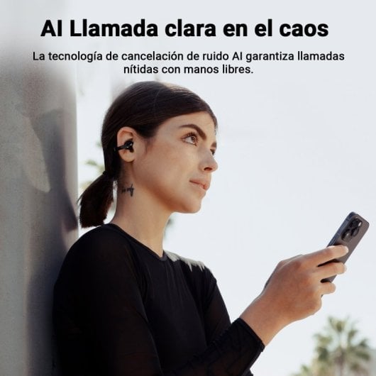 Edifier Audífonos Inalámbricos De Oído Abierto, 28 H Y Ip56, Color Negro