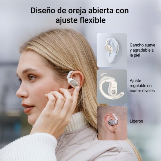 Auriculares Edifier inalámbricos Bluetooth 5.4 de oído abierto con Cancelación de Ruido y Micrófonos IA