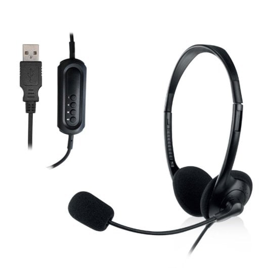 Headset Ewent Ew3568 USB 2,1 m Schwarz