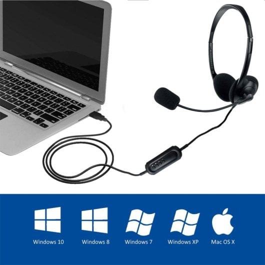Headset Ewent Ew3568 USB 2,1 m Schwarz