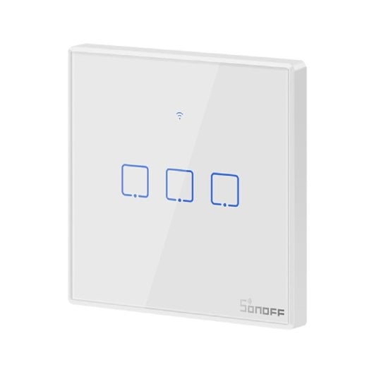 Interruptor inteligente Sonoff T0EU3C triple vía control táctil Wi-Fi Alexa Google Home