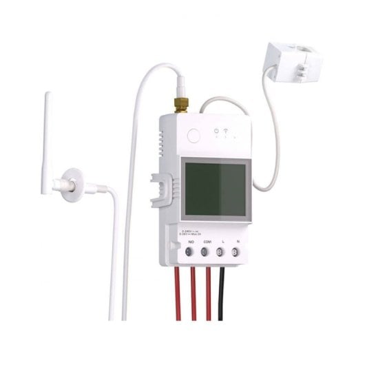 Compteur d'énergie Sonoff POW CT WiFi 100 A ESP32 Antenne externe SMA Rail DIN