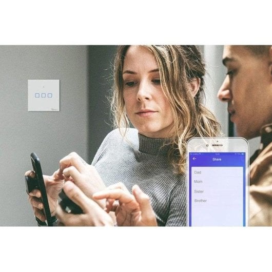 Interrupteur Intelligent Sonoff T2EU2C-RF RF433MHz Contrôle WiFi Alexa Google