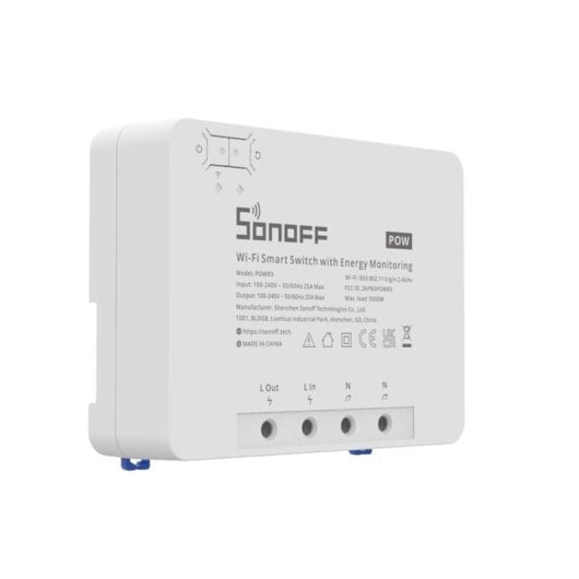 Interruptor inteligente Sonoff POWR3 Control 25A Wi-Fi Medición de Energía Protección