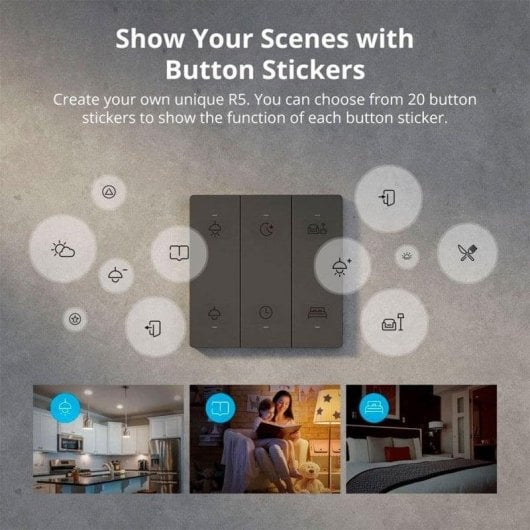 Interrupteur Intelligent Sonoff R5 eWeLink-Remote 6 Boutons Programmables Compatible App