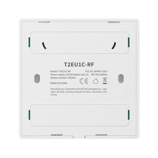 Interrupteur Intelligent Sonoff T2EU1C-RF RF 433 MHz Montage mural