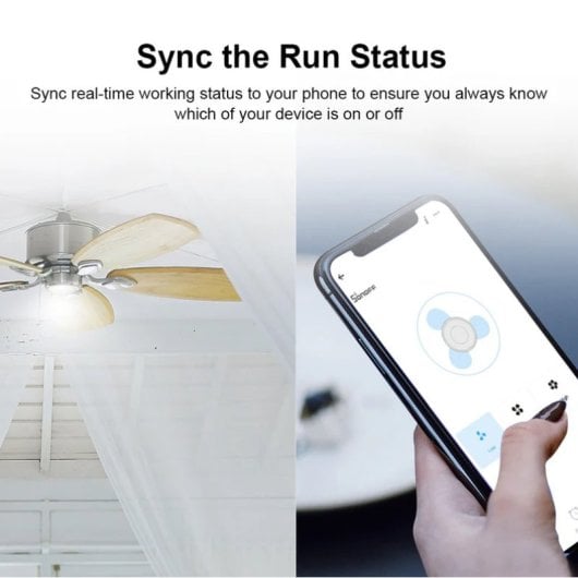 Controlador de Ventilador Sonoff iFan04-H Wi-Fi RF 433MHz Blanco para Techo 100–240V