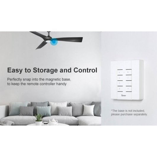 Support mural blanc Sonoff RM433, plastique durable, fixation par vis ou adhésif