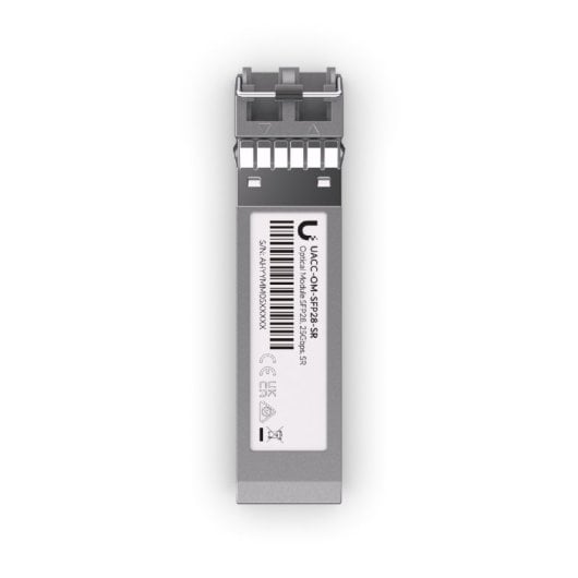 Ricetrasmettitore multimodale LC Ubiquiti UACC-OM-SFP28-SR da 25 Gbps, 100 m, 850 nm, 0,8 W