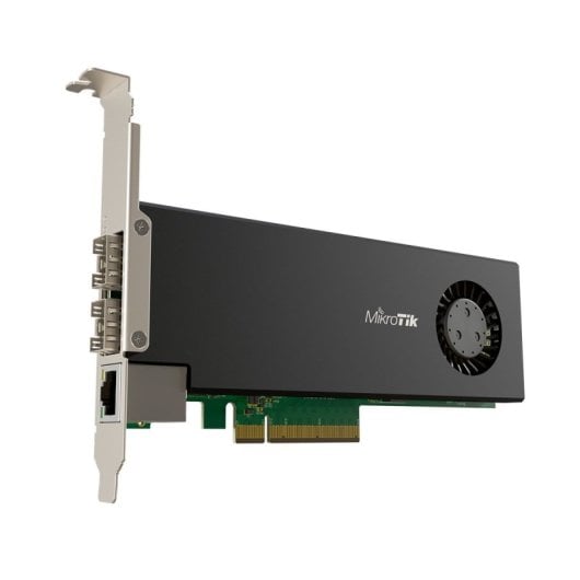 Placa de rede Mikrotik CCR2004-1G-2XS-PCIe PCI Express 25G SFP28 4GB RAM RouterOS v7
