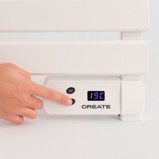 Scaldasalviette elettrico da parete Create 500W, a basso consumo, timer LCD, 2 in 1