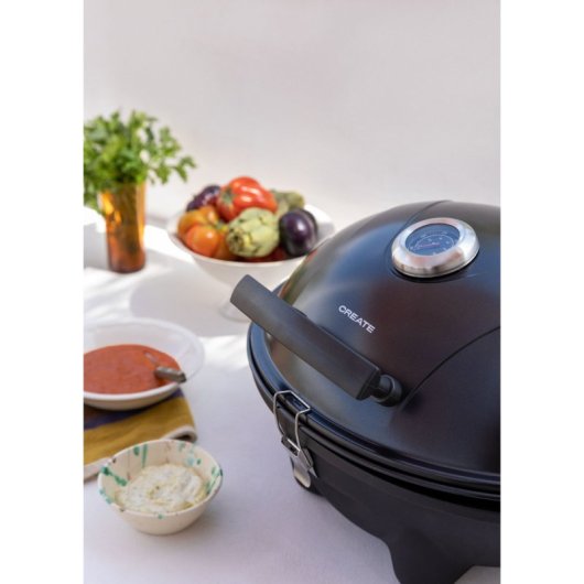 Barbacoa eléctrica Create Grill&Plancha extraíble, antiadherente, 5 niveles, plegable