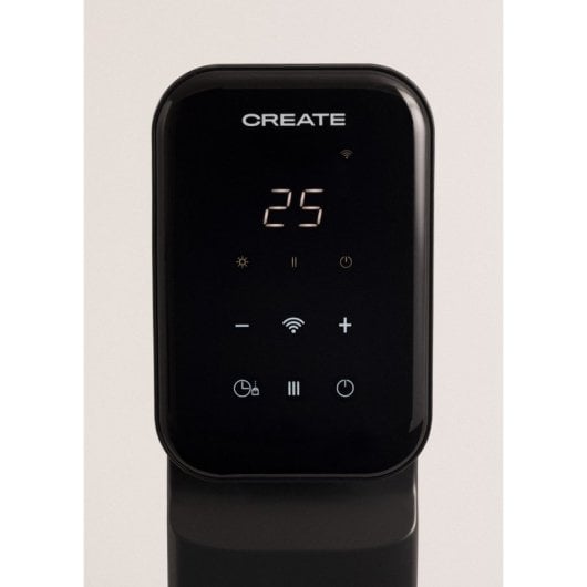 Radiador Create WiFi 2500W control remoto, calor uniforme, seguridad avanzada