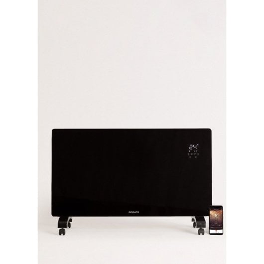 Convector de cristal templado Create Wifi, pantalla LED táctil, 3 potencias, IP24