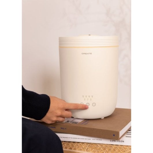 Humidificador Create 2,2L 3 modos LED apagado automático diseño minimalista