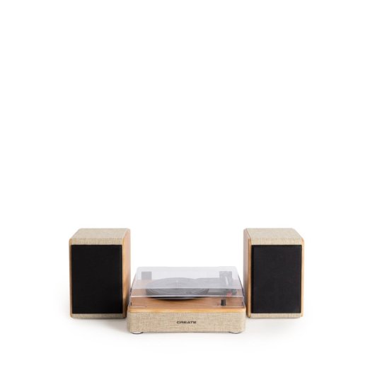 Tocadiscos Create Bluetooth 5.3 Hi-Fi 20W aguja diamante/rubí 3 velocidades