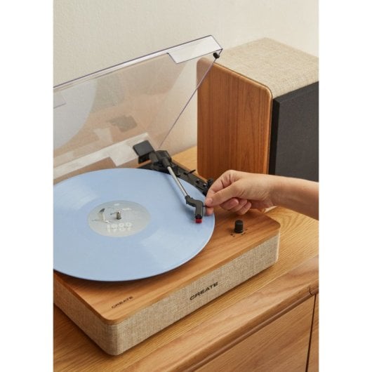 Tocadiscos Create Bluetooth 5.3 Hi-Fi 20W aguja diamante/rubí 3 velocidades