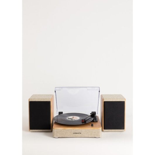 Tocadiscos Create Bluetooth 5.3 Hi-Fi 20W aguja diamante/rubí 3 velocidades