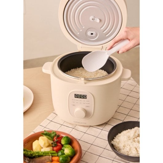 Arrocera Create programable 2L compacta, funciones vapor y mantener calor