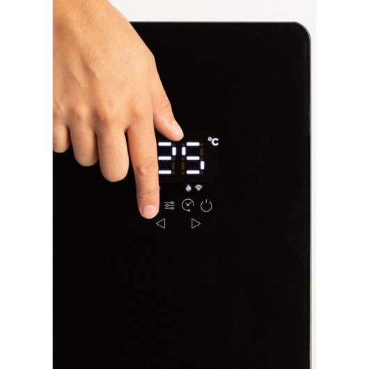 Convector Create Cristal Templado WiFi APP IP24 Aluminio 2 Potencias Bajo Consumo